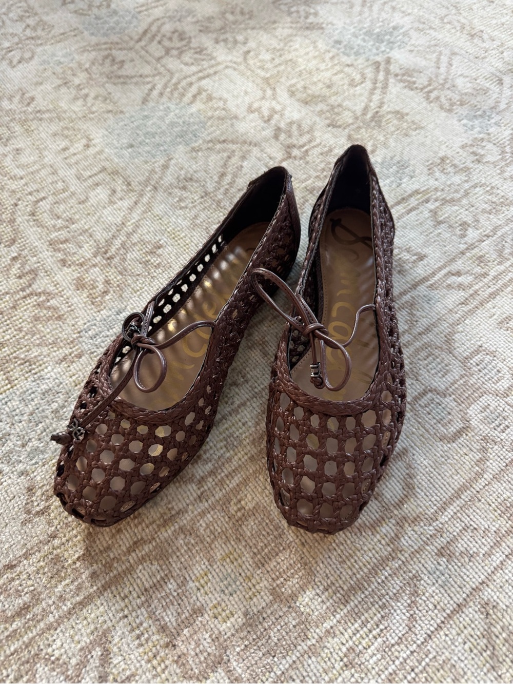 Sam Edelman Marcie Ballet Flat in Terazzo Brown Weave - Picture 2 of 6